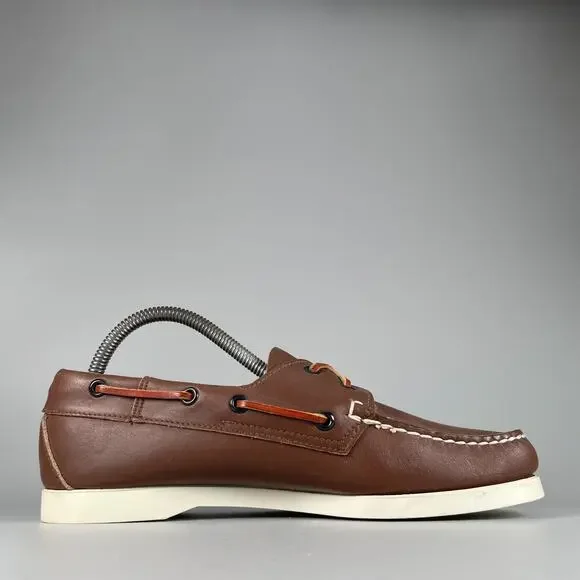 Sebago Docksides Women's 9 M Brown Leather Lace Up Boat Shoes Comfort Loafer EUC - Picture 5 of 9
